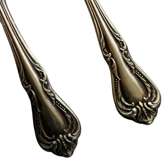 Wm Rogers Oneida Chalice Harmony Silverplate Baby Child Feeding Set Spoon Fork - Picture 2 of 4